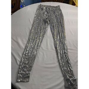 Michael Kors Women’s Silver Sequin Harem Pants Size Small
